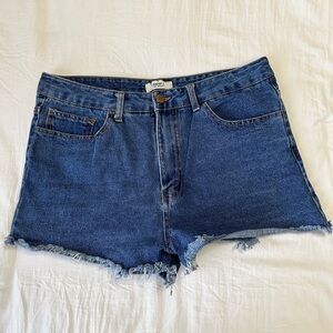 Forever 21 Dark Blue Denim Shorts